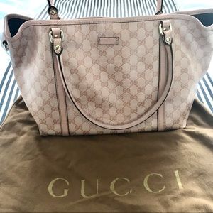🌟 Authentic Gucci Medium Joy GG Crystal Tote Pink